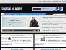 Tablet Screenshot of deals4men.shopaholicsparadise.com